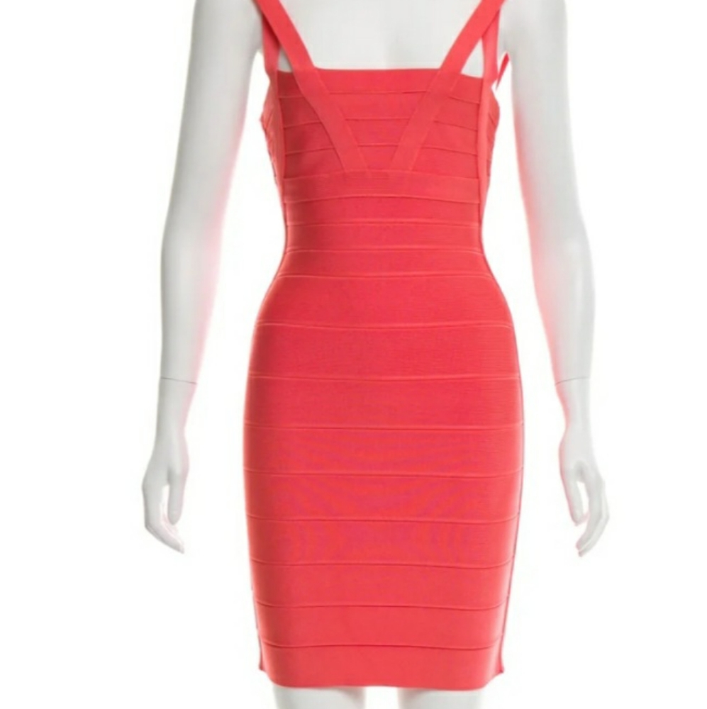 Herve Leger Pink Dress NWT - Picture 4 of 6
